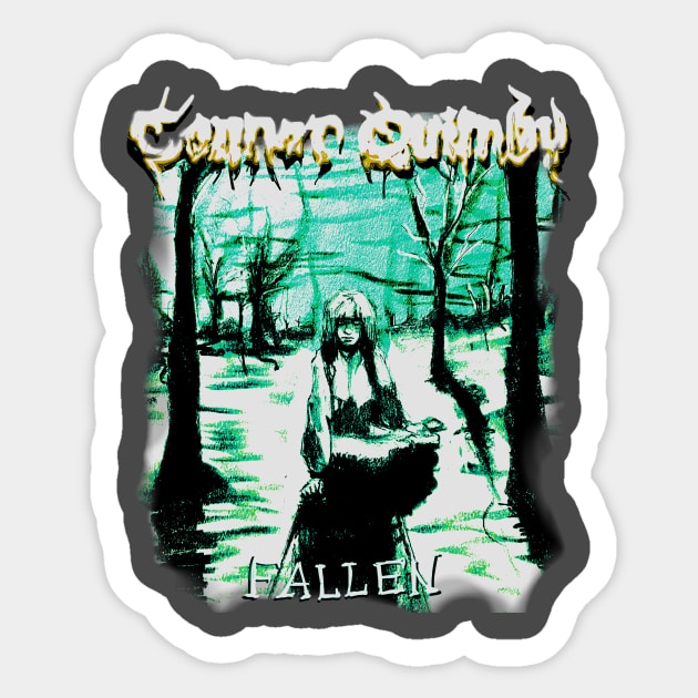 Connor Quimby - Fallen (Green) Sticker by Large Clothing